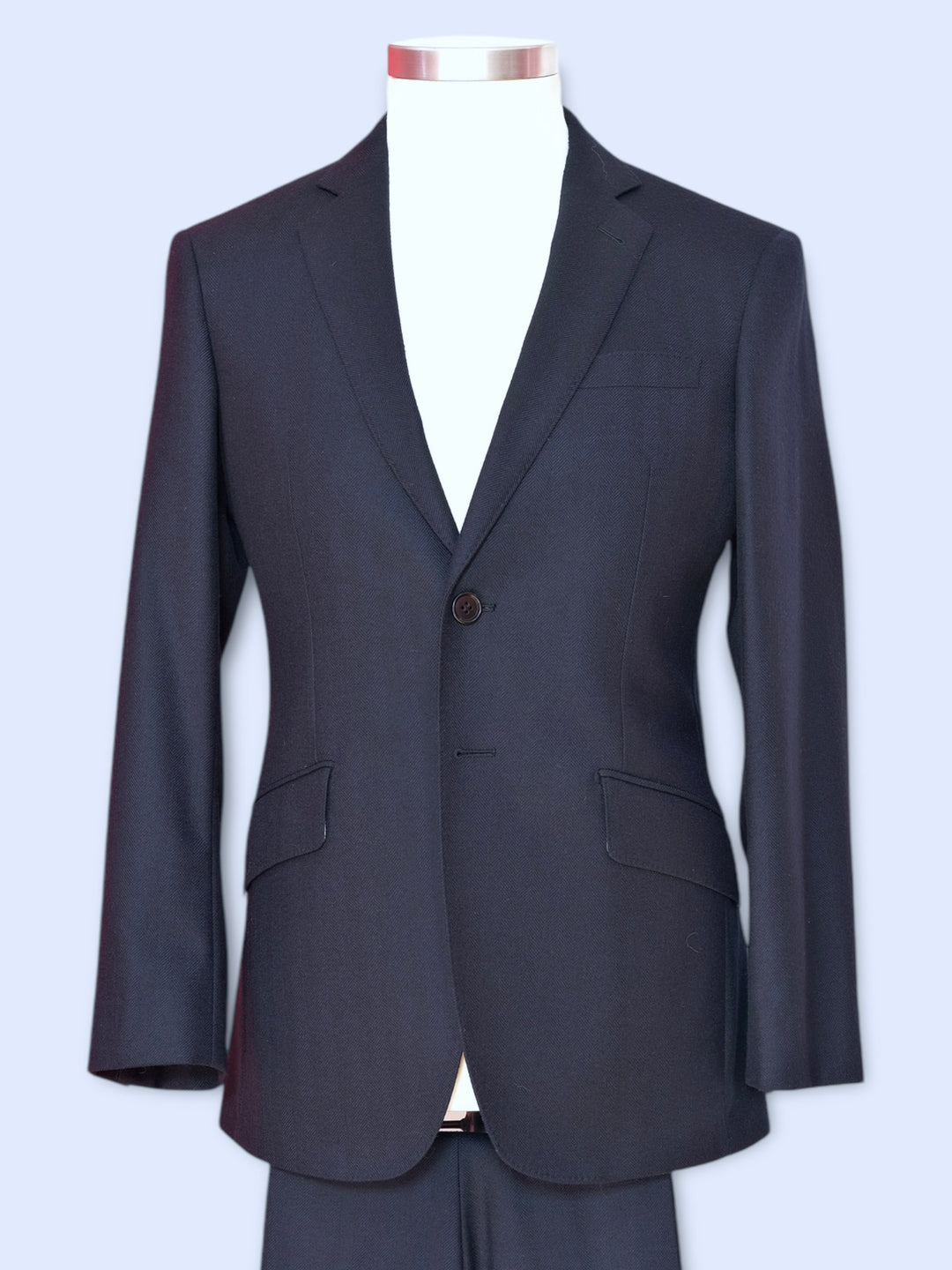 Dark Navy Herringbone suit