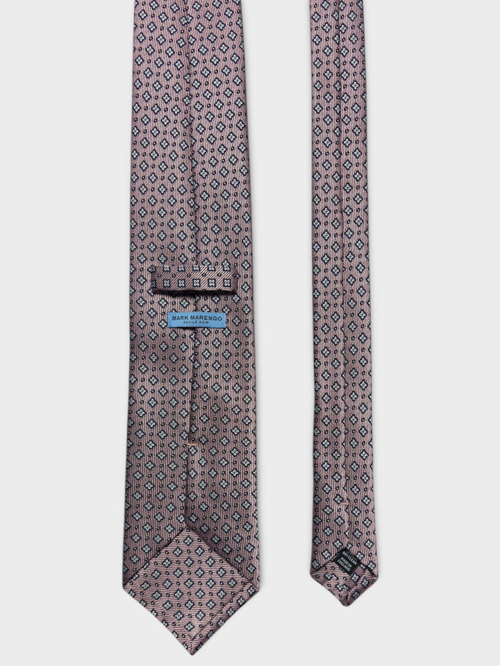 Pink Flower Dot Jacquard Silk Tie