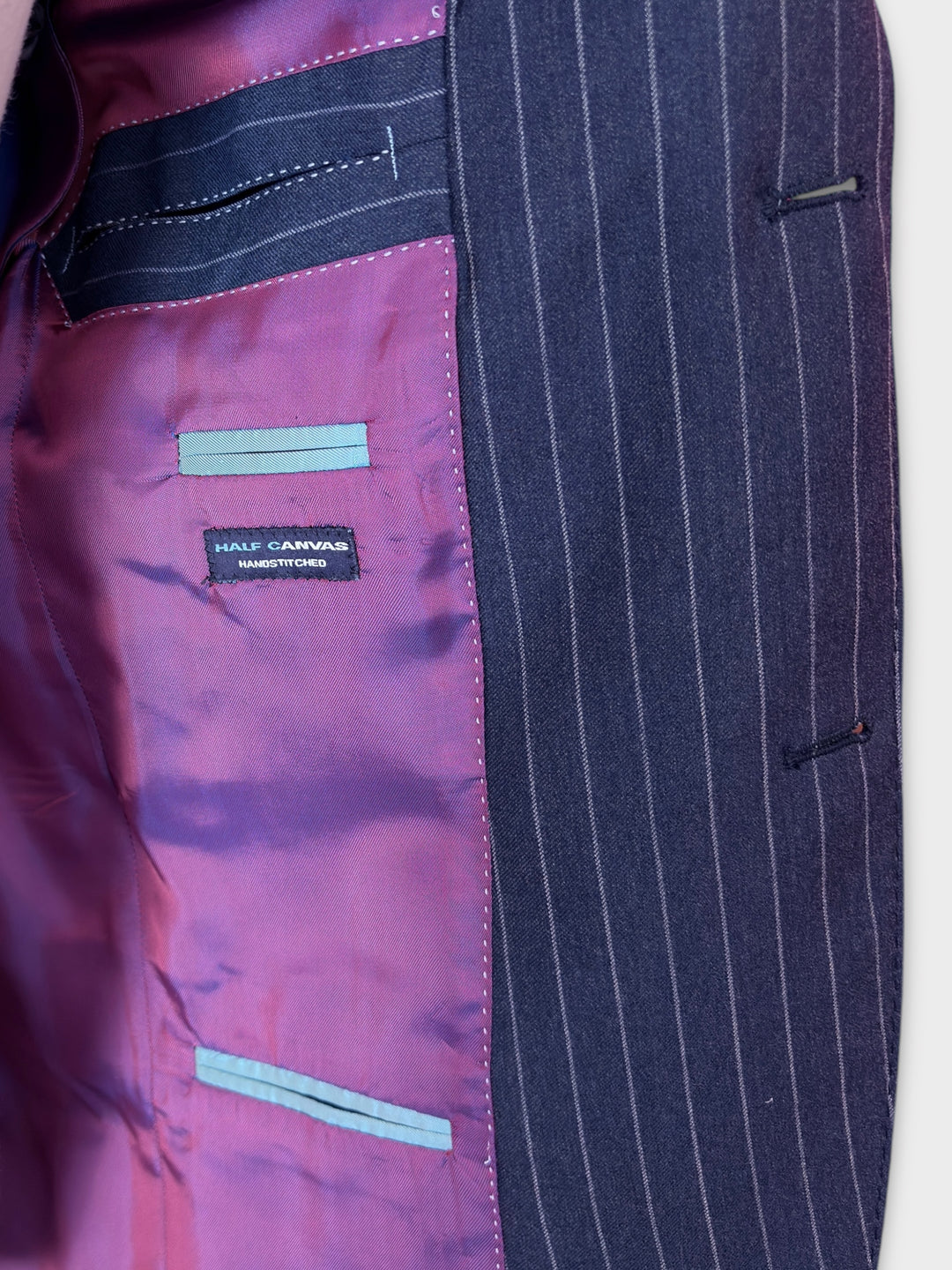 Steel Blue Pinstripe Suit