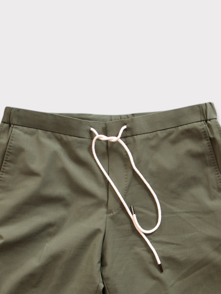 Mid Green Lounge Trouser With Cord Elasticated Waistband