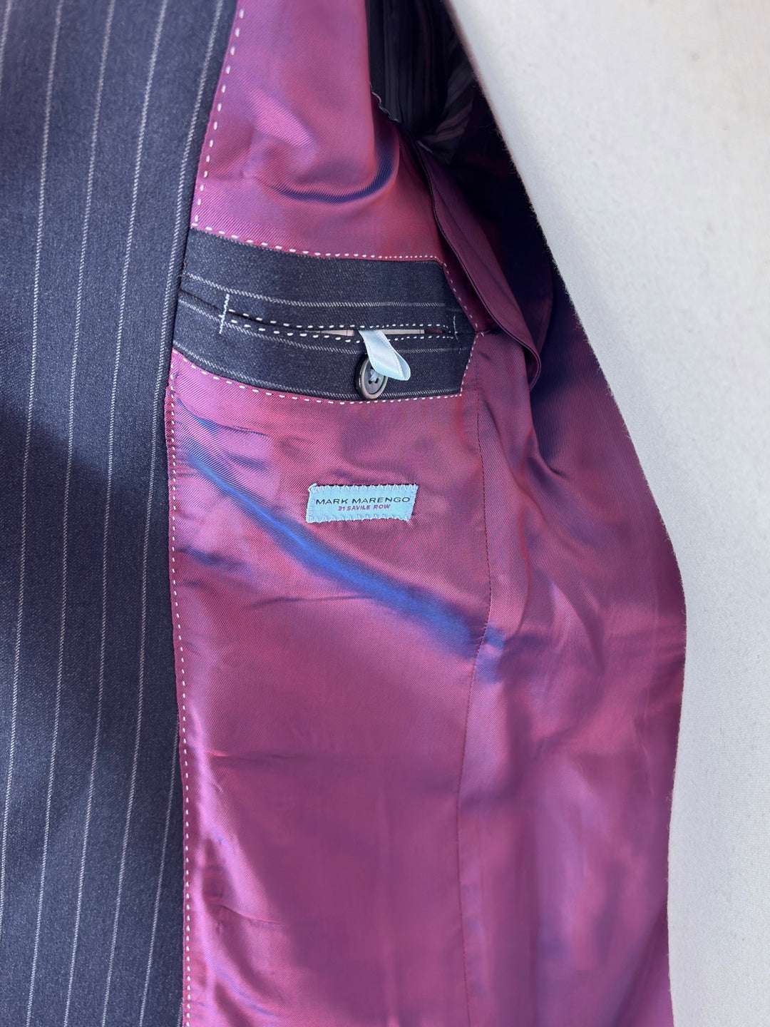 Steel Blue Pinstripe Suit