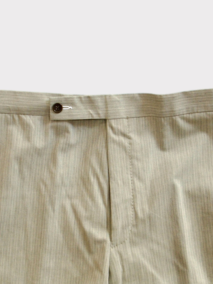 Pale Green Pinstripe Cotton Trouser