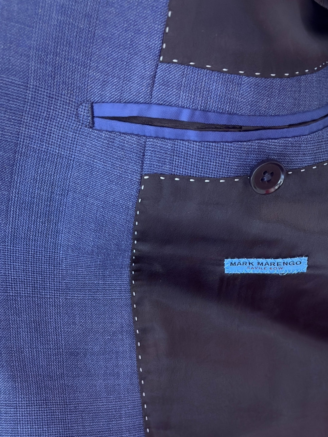 Blue Prince Of Wales Sartorially Made Trouser