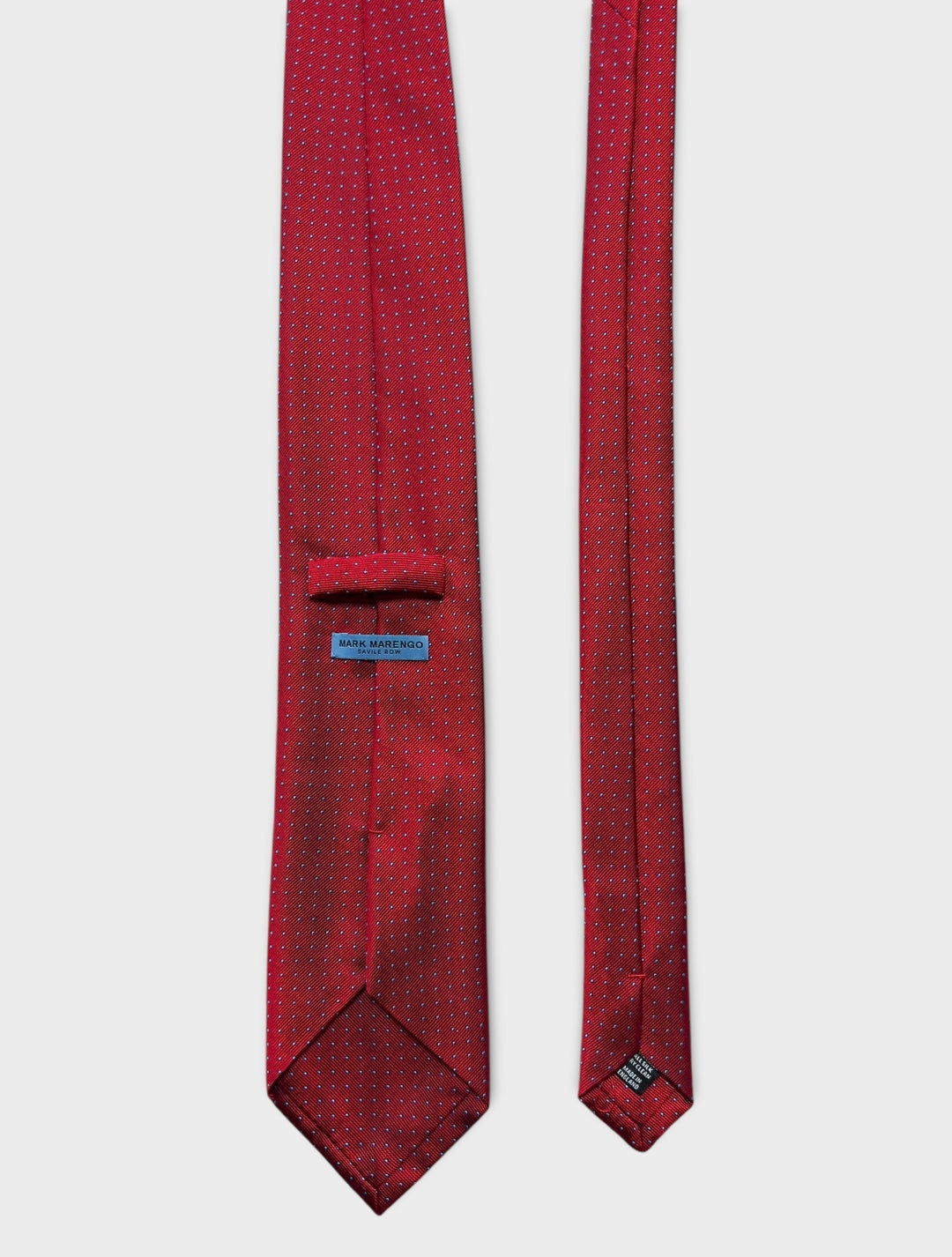 Red & Sky Micro Dot Jacquard Silk Tie