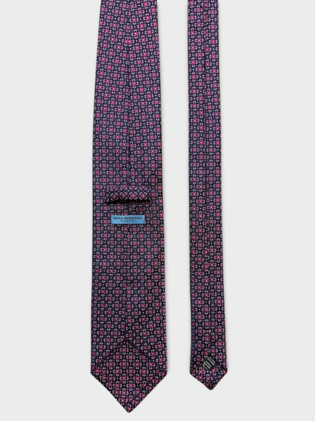 Blue & Purple Flower Jacquard Silk Tie