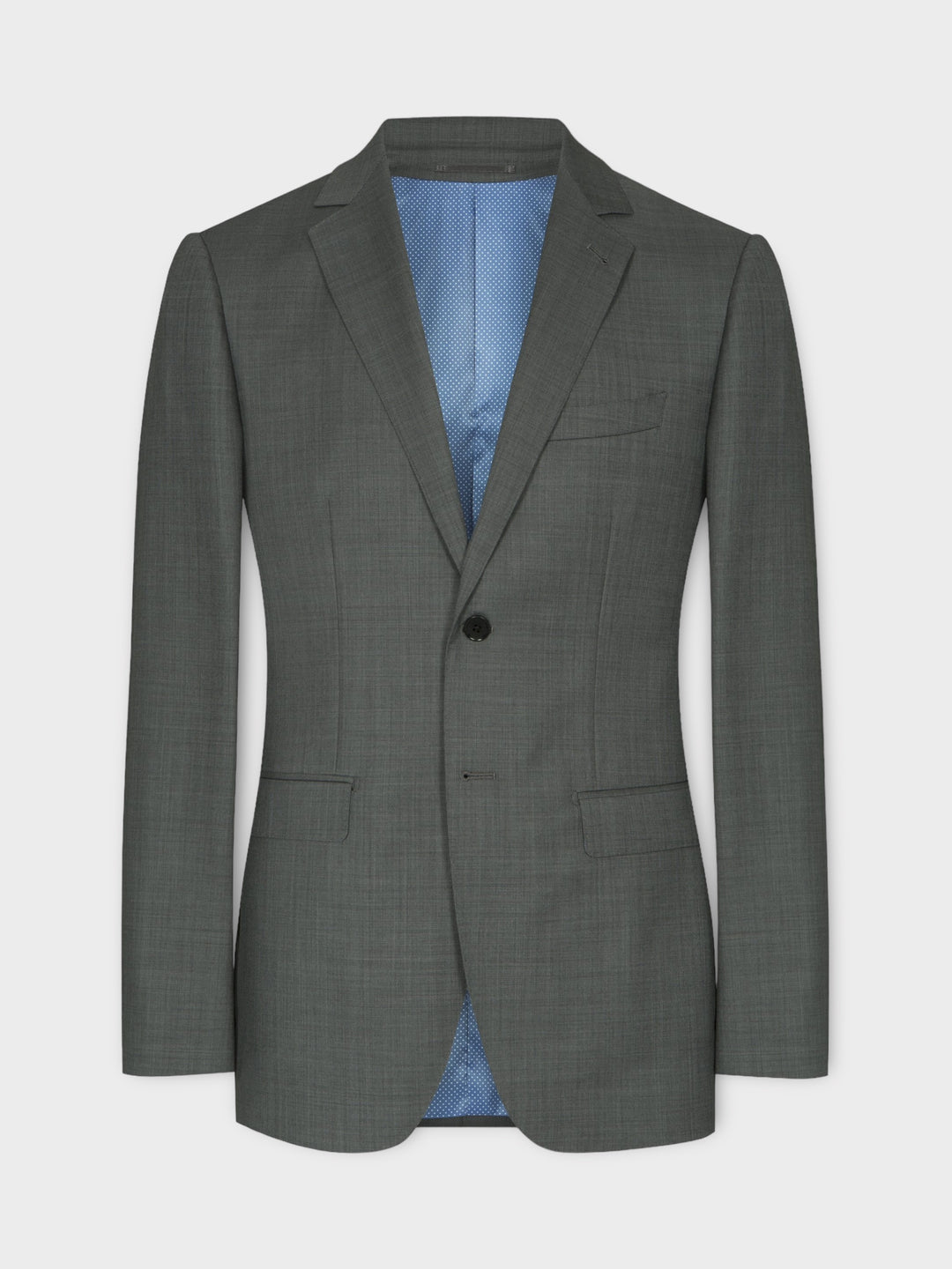 Grey Sharkskin Plain Suit
