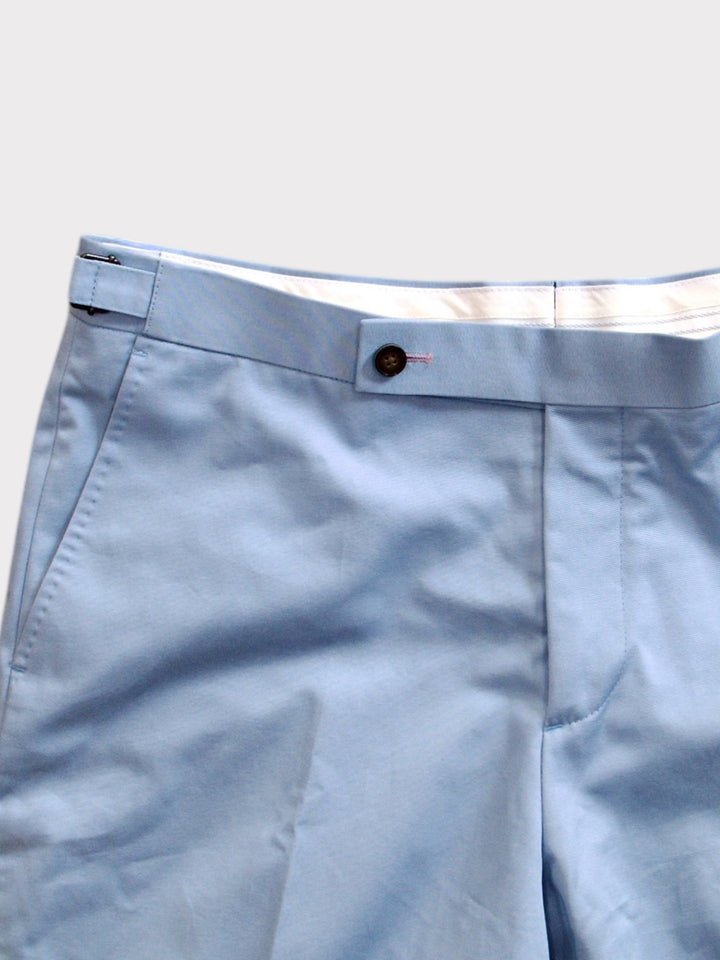 Pale Blue Cotton Twill Trouser Sartorially Made