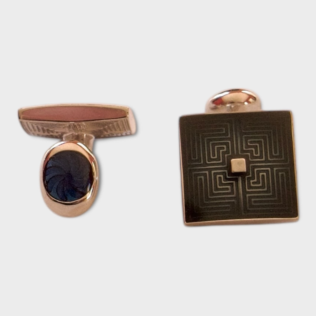 Navy Maize Cufflinks