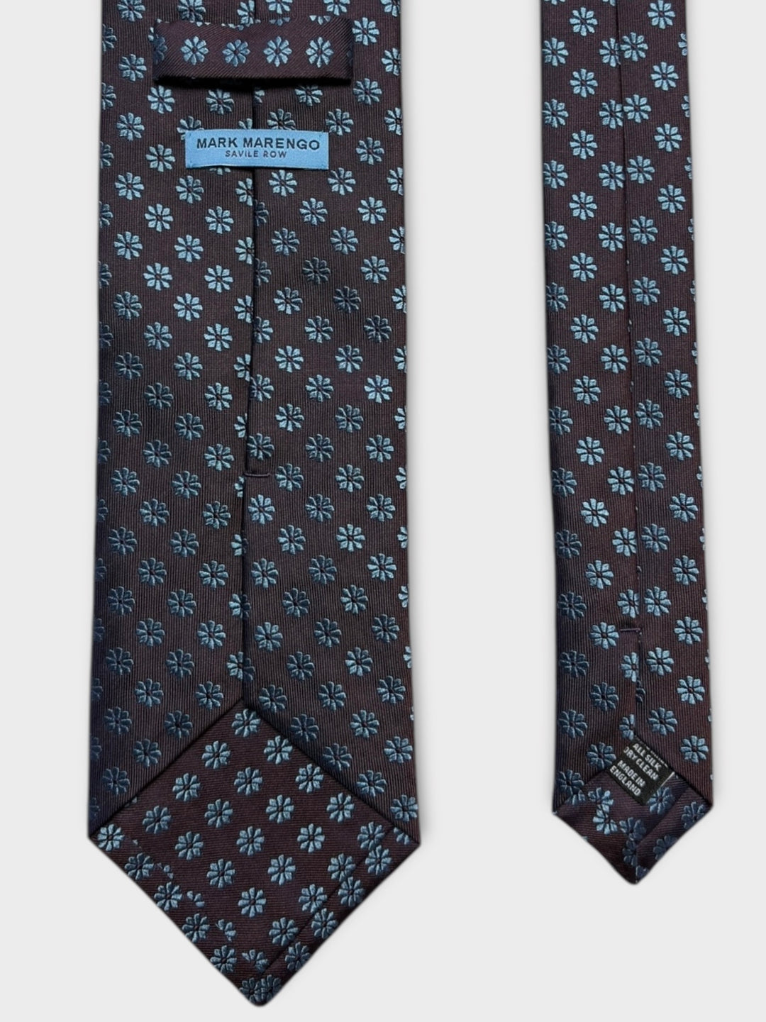 Brown Flower Jacquard Silk Tie