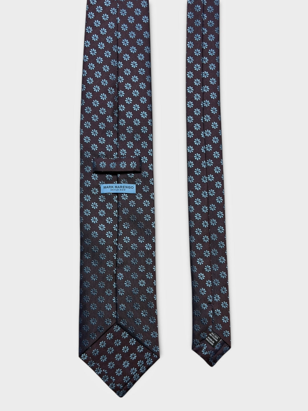 Brown Flower Jacquard Silk Tie