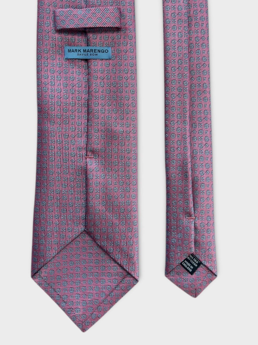 Pink Micro Flower Jacquard Silk Tie