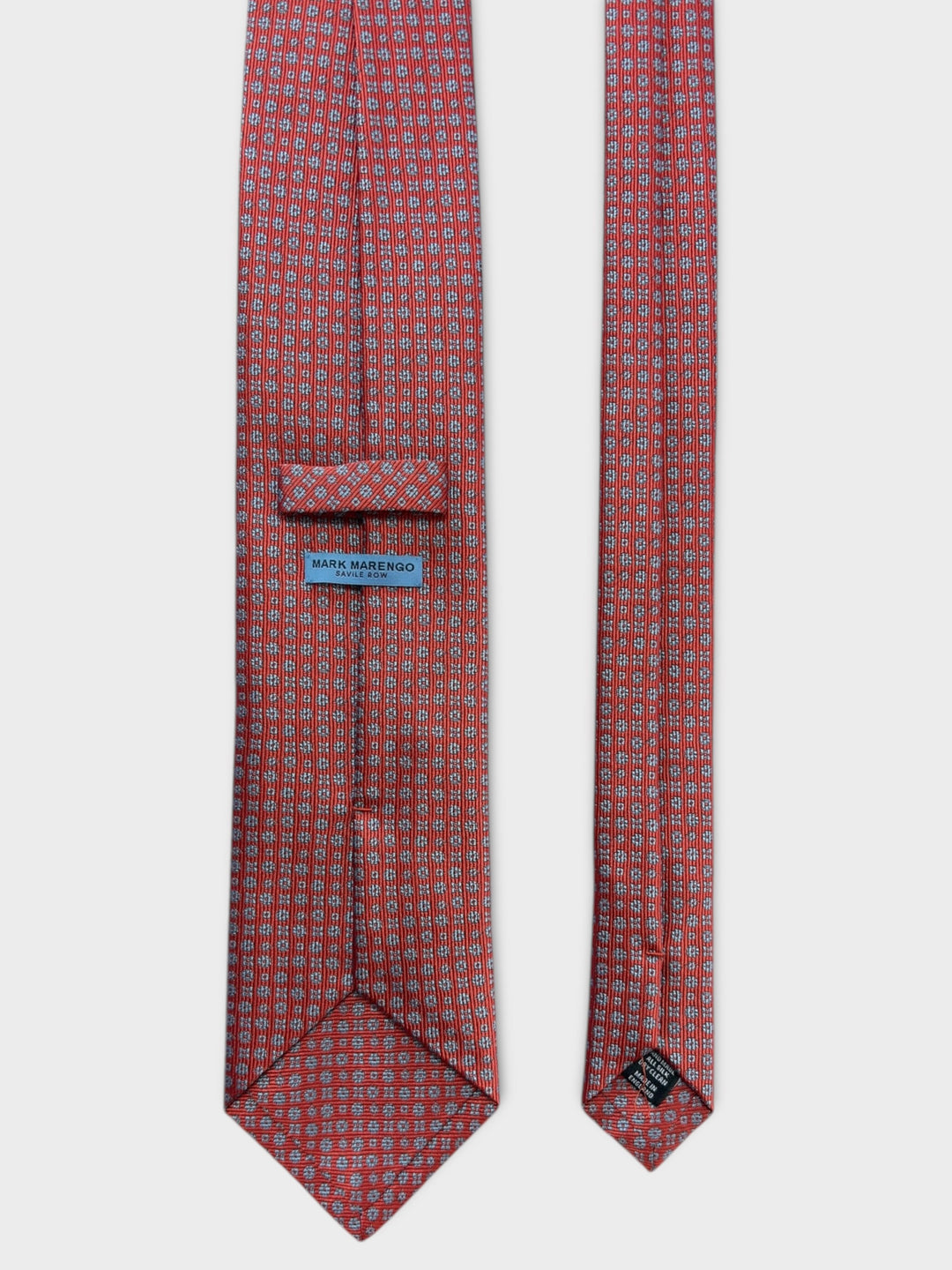 Orange Micro Flower Jacquard Silk Tie
