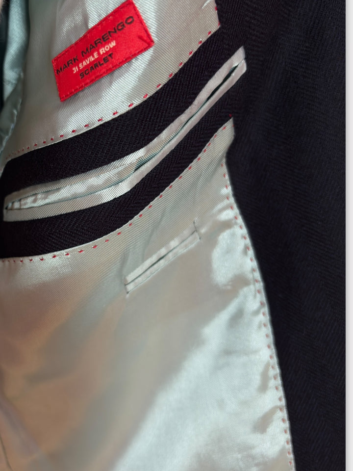Dark Navy Herrinbone Heavy weight Suit
