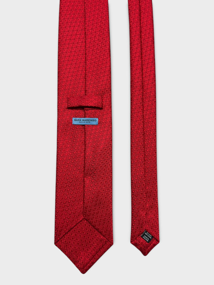 Red Geometric Jacquard Silk Tie
