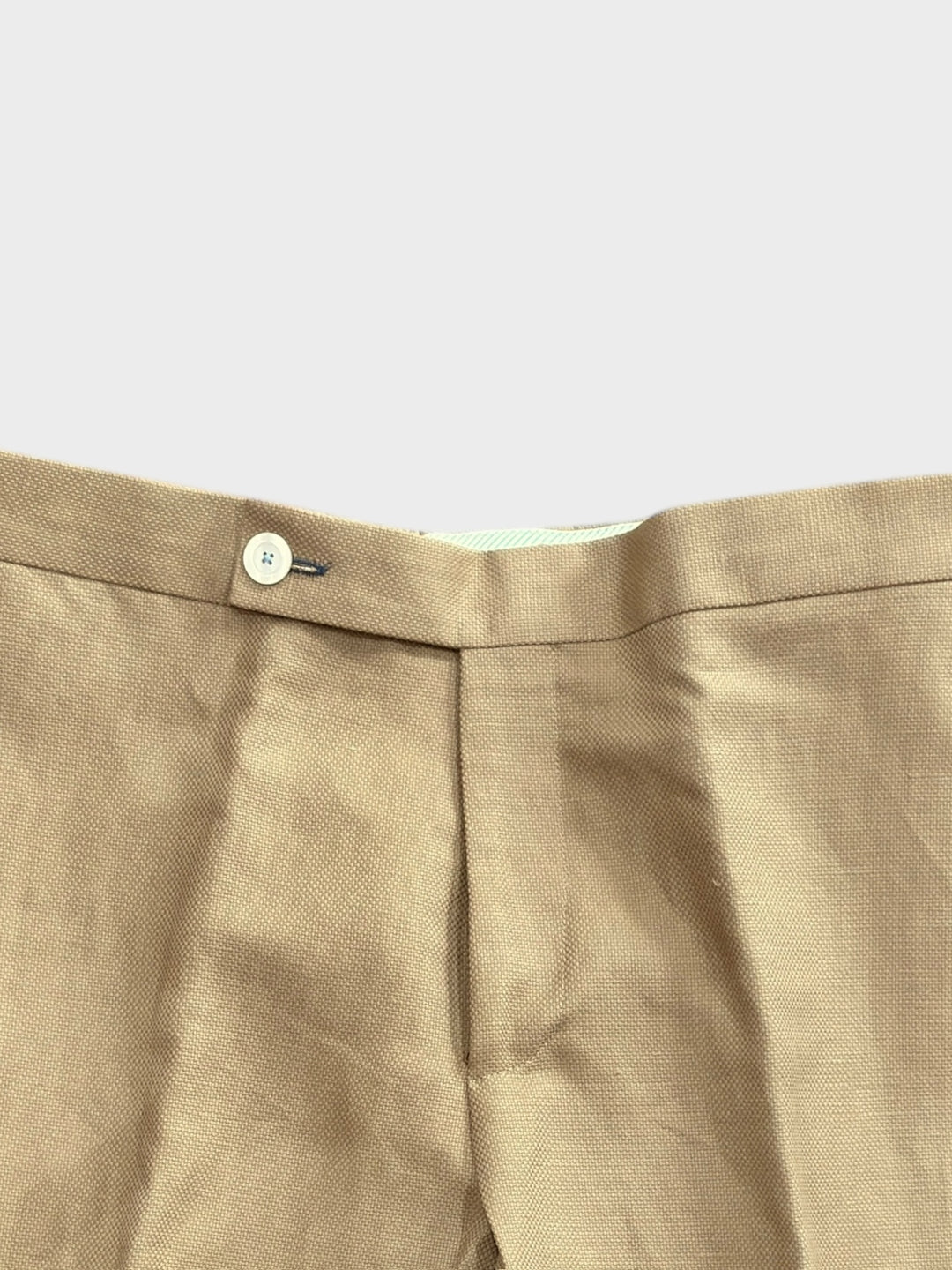 Beige Hopsack Cotton Trouser