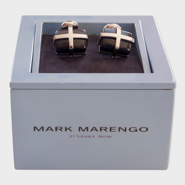Dark Blue Cat Eye Cufflinks
