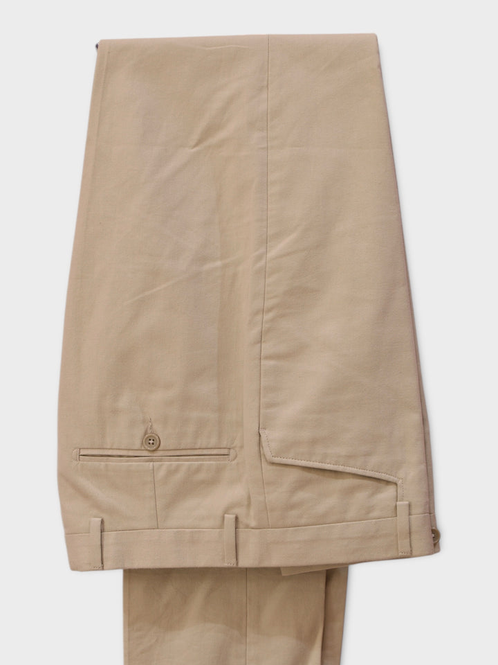Beige Cotton Trouser