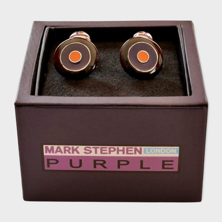 Black Purple Target Cufflink