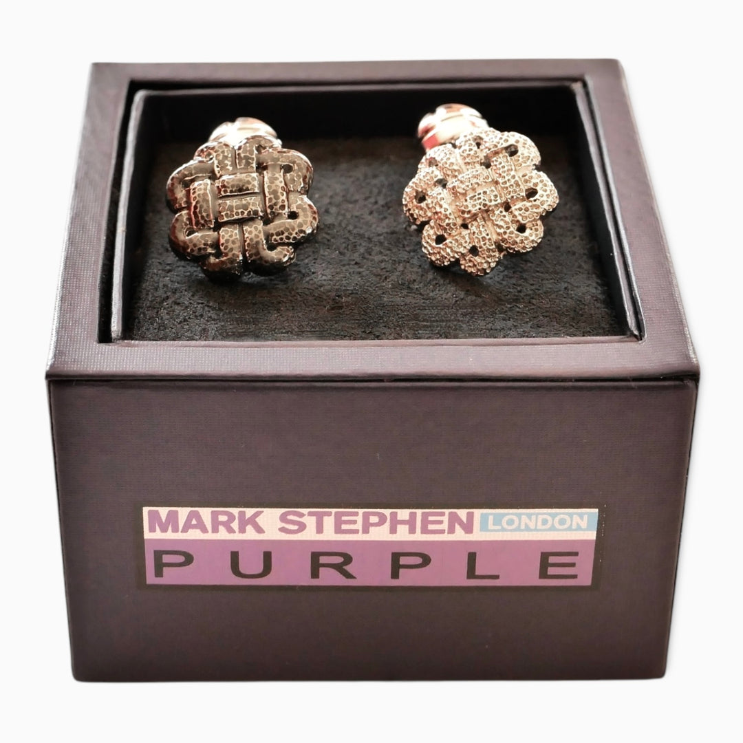 Black & Silver Labyrinth Cufflinks