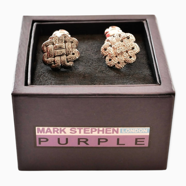 Black & Silver Labyrinth Cufflinks