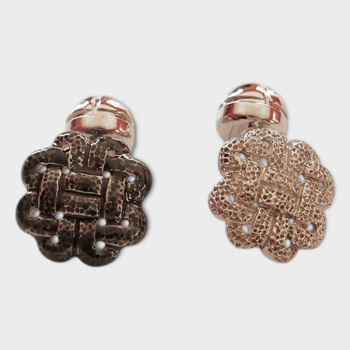 Black & Silver Labyrinth Cufflinks