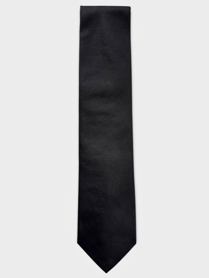 Black Woven Silk Tie