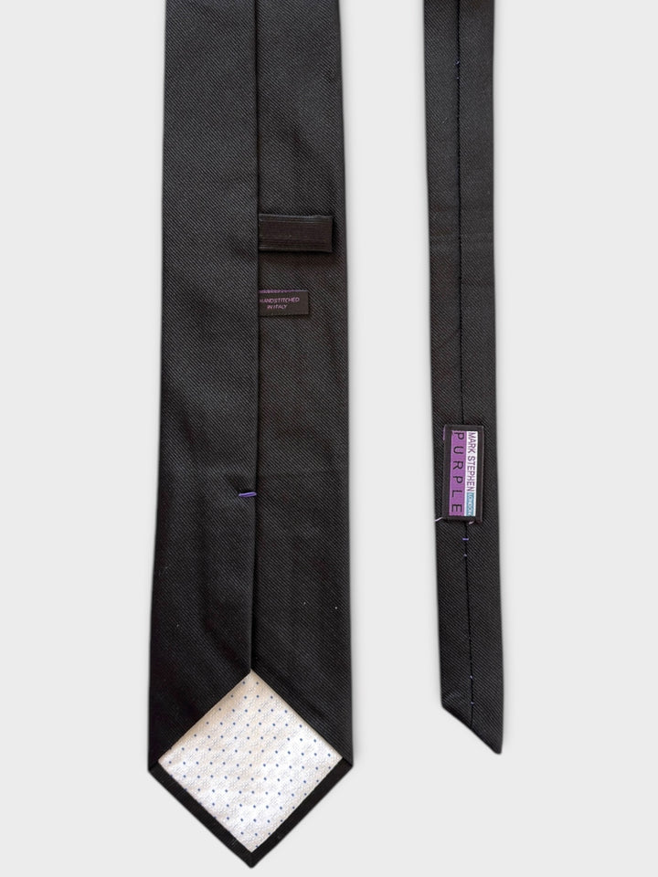 Black Woven Silk Tie