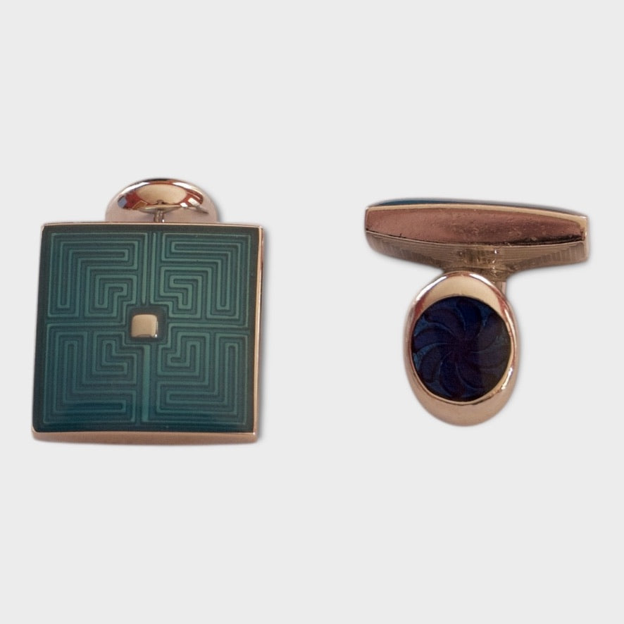 Turquoise Maize Cufflinks