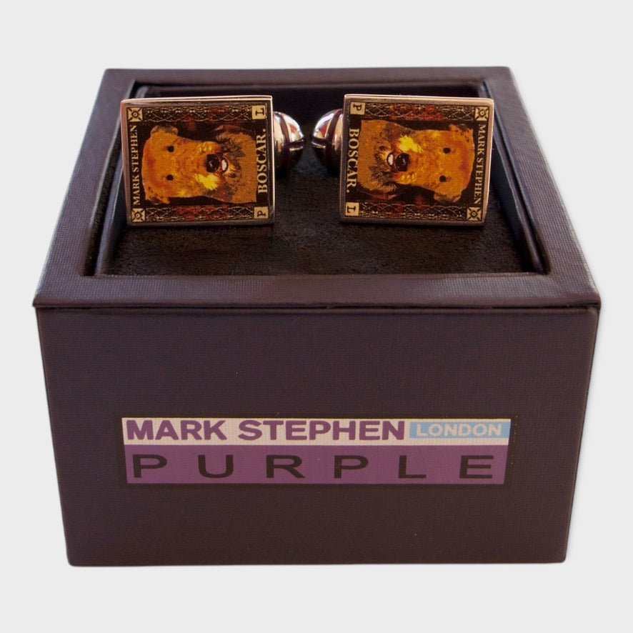 Boscar Airedale Dog Cufflinks