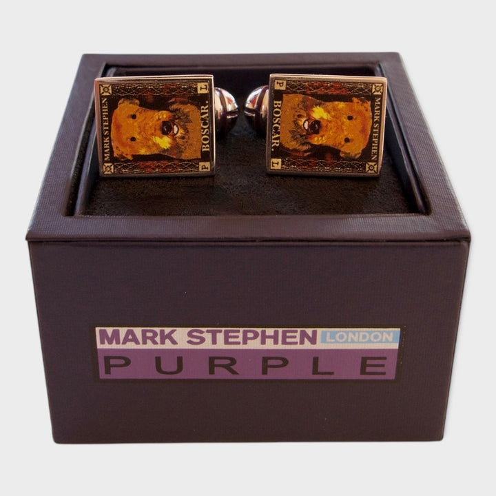 Boscar Airedale Dog Cufflinks