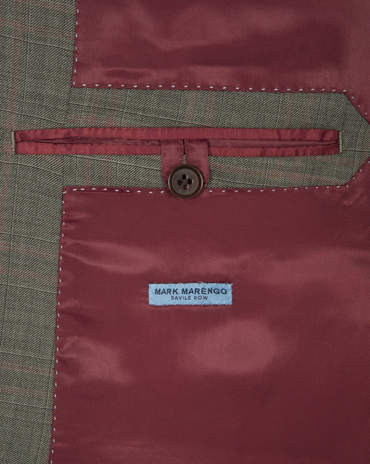 Beige Prince Of Wales Suit Sartorially Made