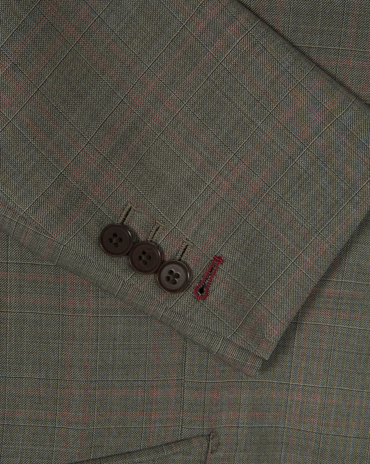 Beige Prince Of Wales Suit Sartorially Made