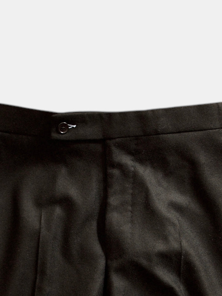Black Flannel Trousers