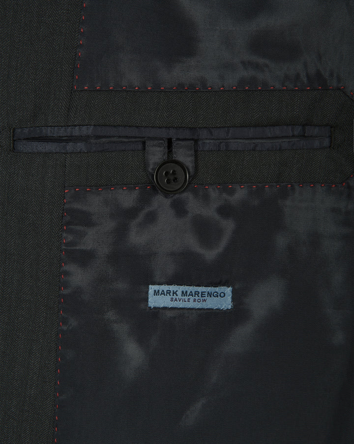Costume Gris Anthracite à Chevrons