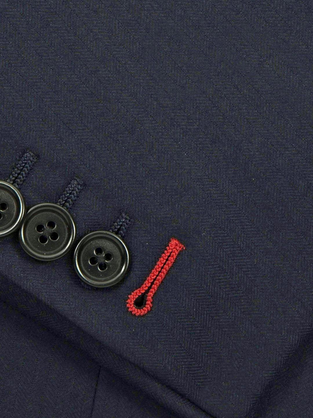 Navy Herringbone Suit