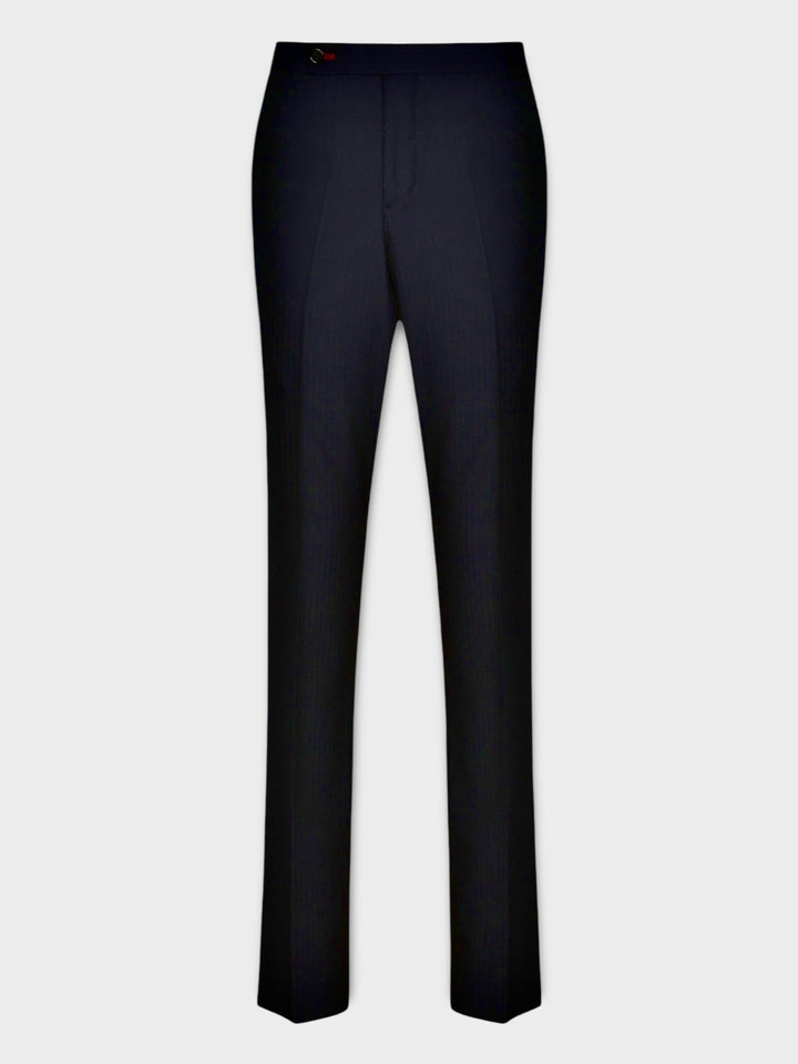 Navy Herringbone Trouser