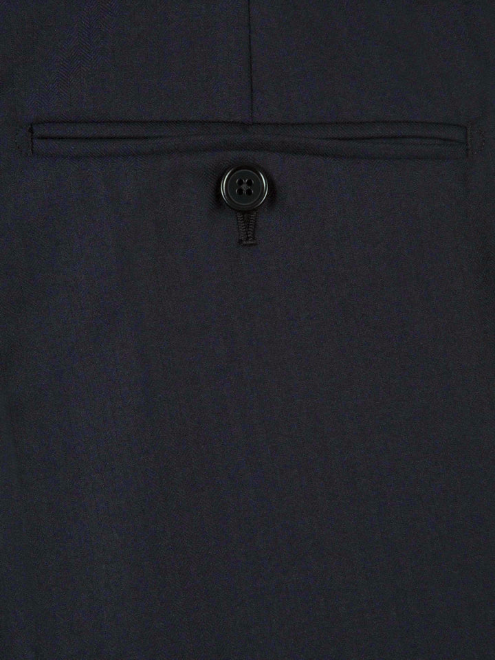 Navy Herringbone Suit