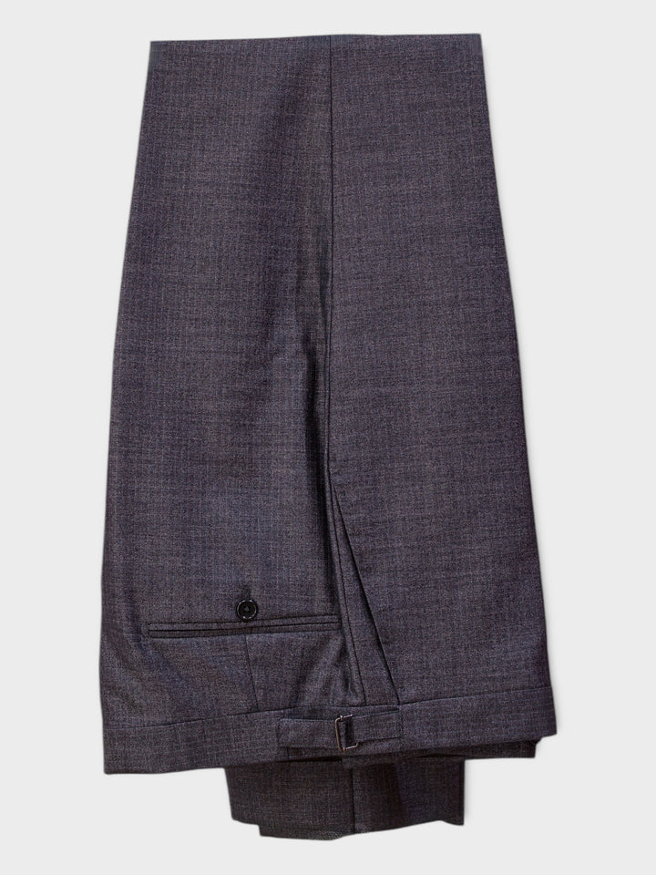 Grey Pinstripe Wool Trousers