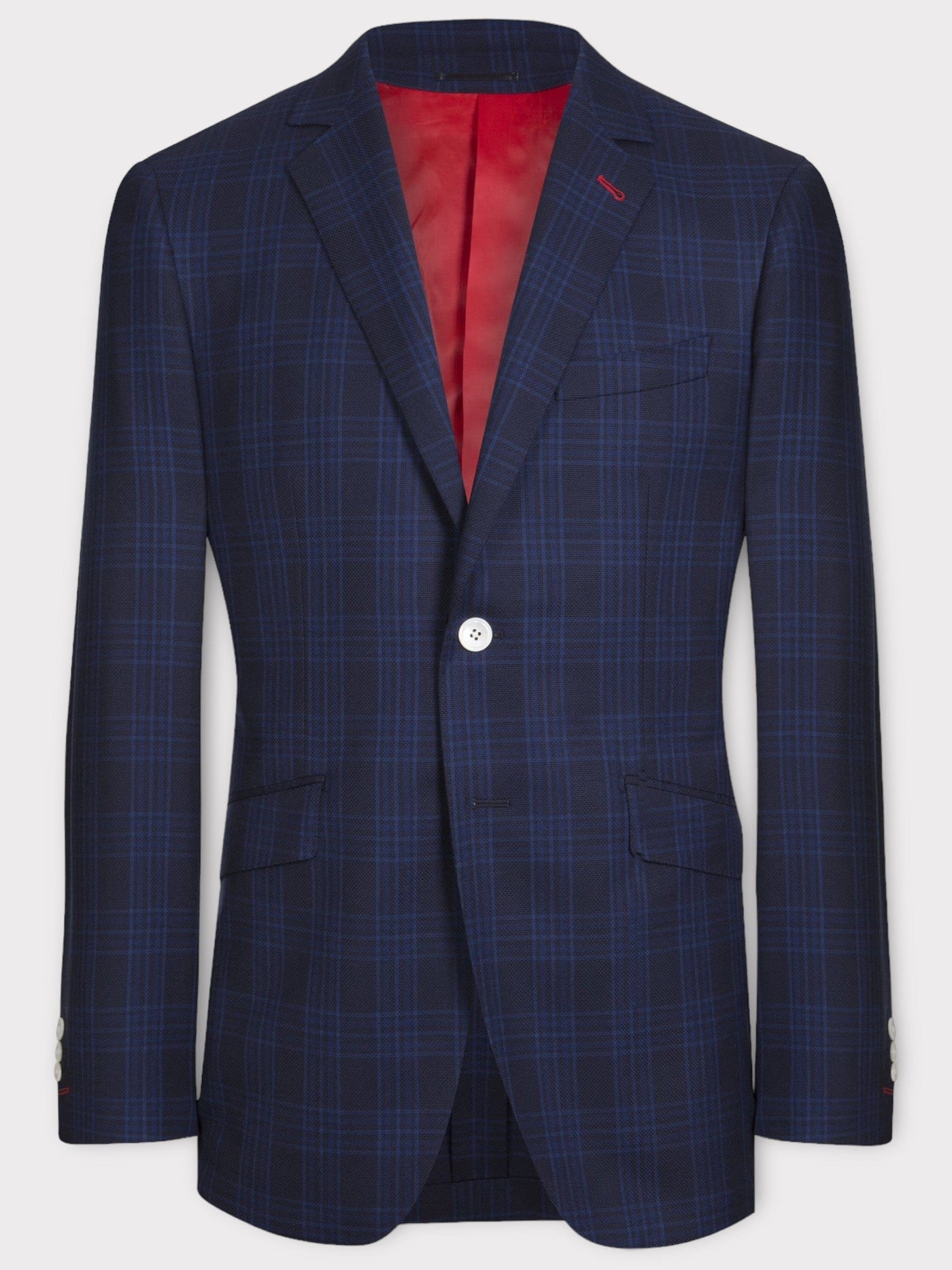 Blue Check Wool Jacket