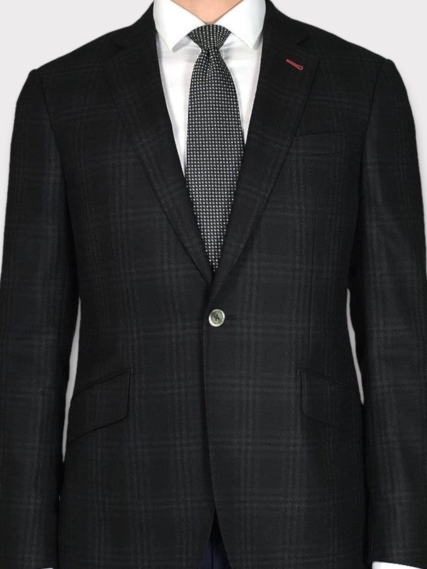 Black Check Half Lined Jacket