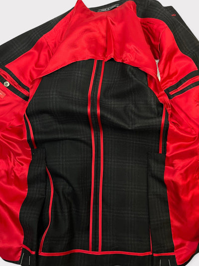Black Check Half Lined Jacket