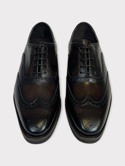 Dark Brown Hand-Stitched Shoes