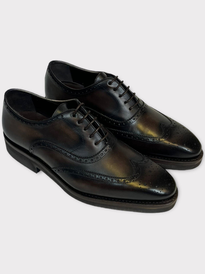 Dark Brown Hand-Stitched Shoes