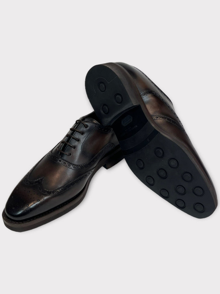 Dark Brown Hand-Stitched Shoes