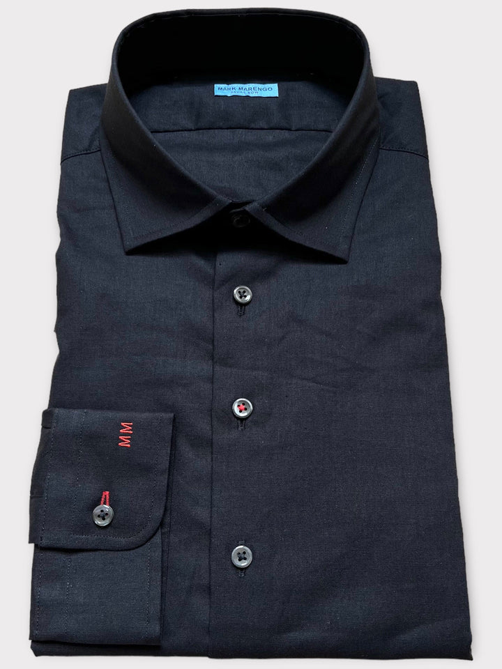 Black Linen Cotton Shirt