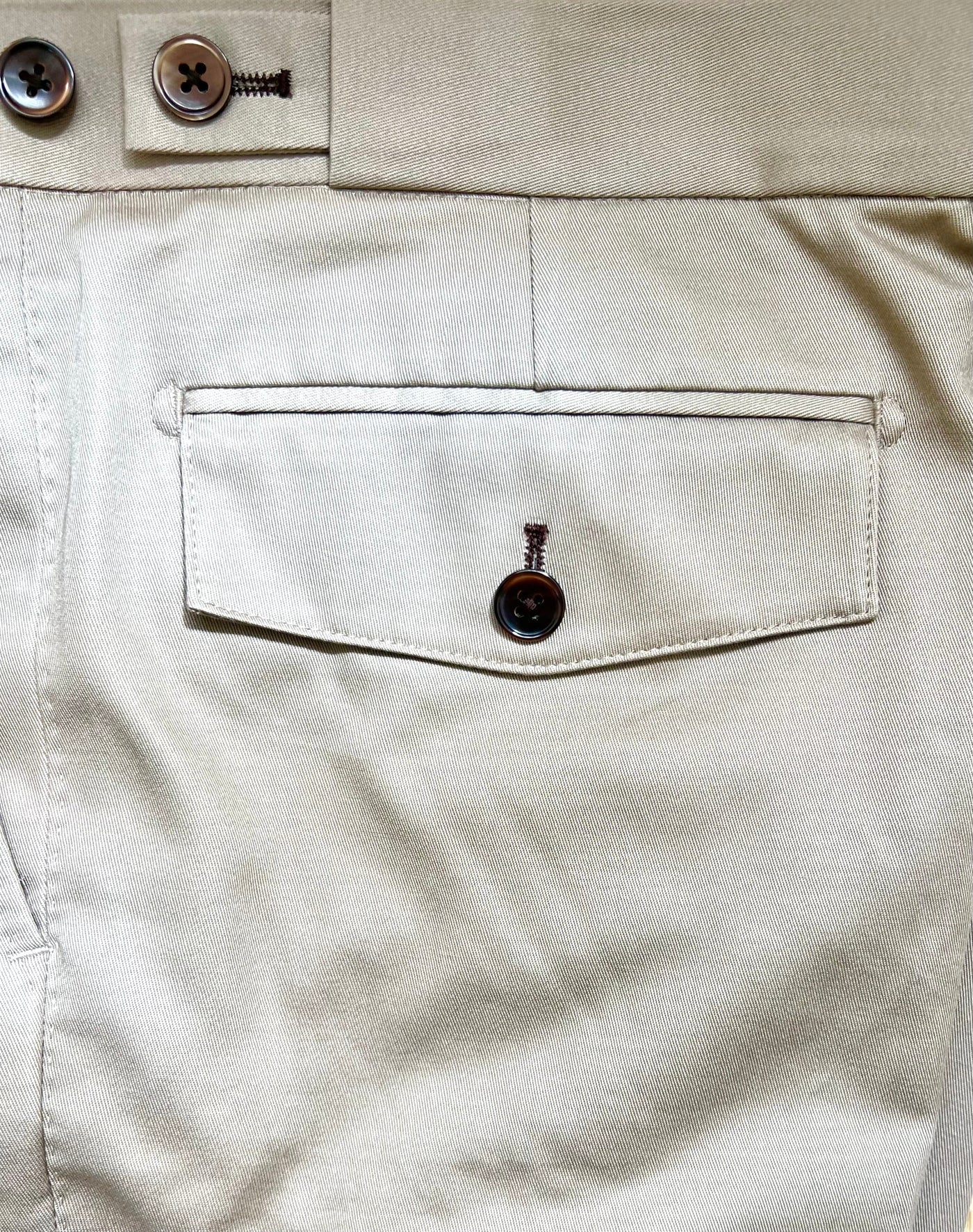 Beige Cotton Trouser