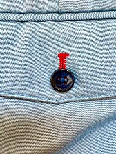 Pale Blue Cotton Trouser