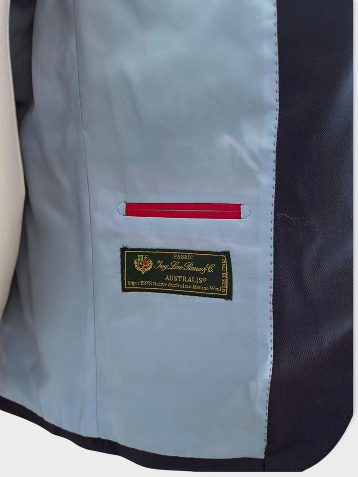 Costume à chevrons bleu marine foncé 