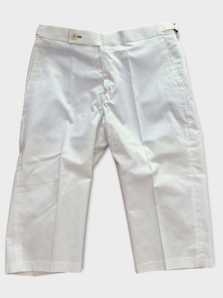 White Cotton Shorts