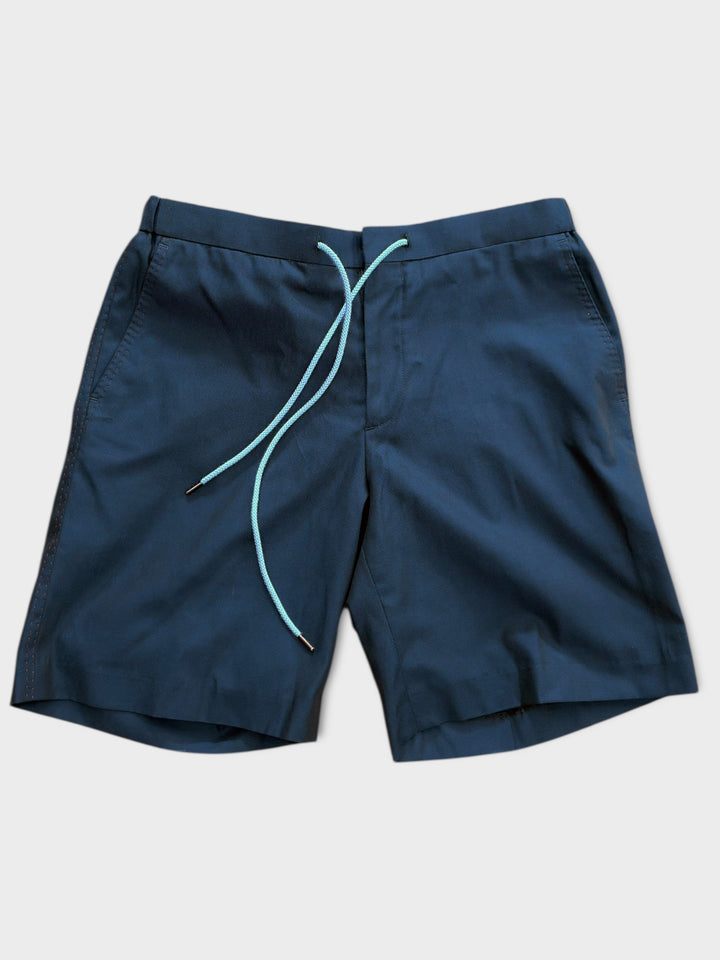 Short bleu à carreaux